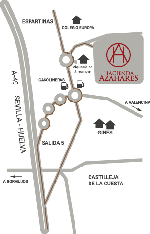 mapa ilustrado Hacienda Azahares