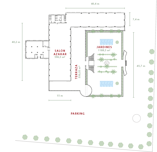 Plano de salón azahar